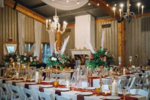 Elaborate wedding table setting