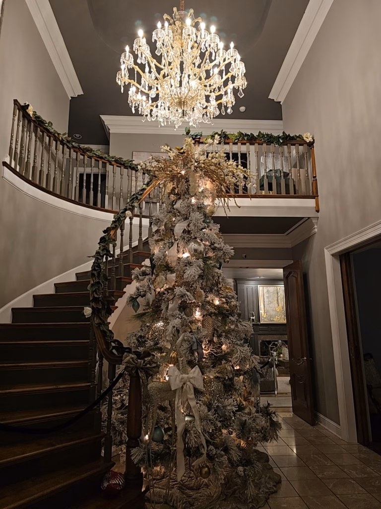 Grand staircase Christmas tree